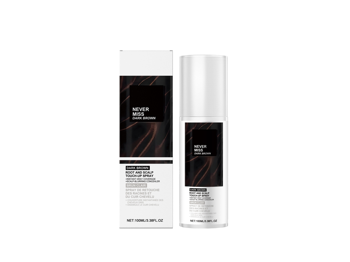 Protetor De Cabelo Spray Com Tintura Marrom Escuro