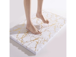 Tapetes de Banho Antiderrapantes Absorventes de Secagem Rápida para Decoração de Banheiro Branco Neve EVELTEK 40x120cm