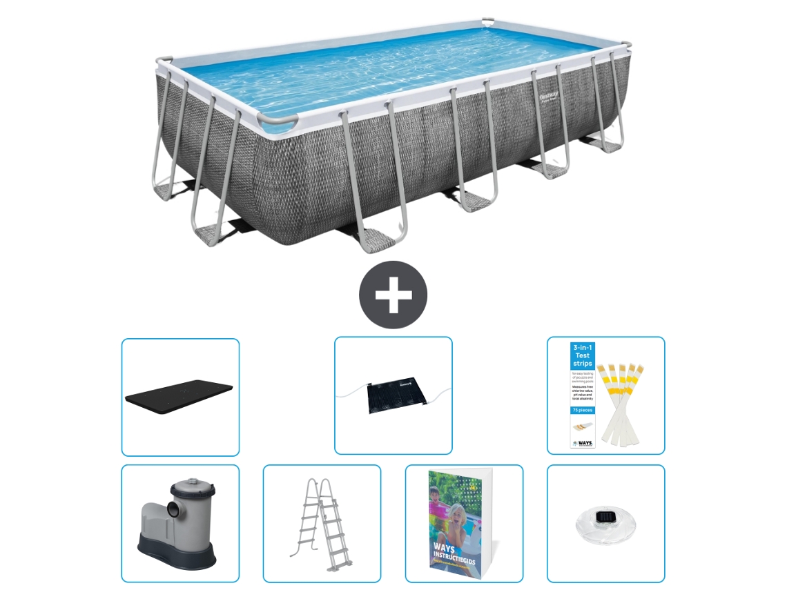 Bestway Piscina Bestway Power Steel Retangular - 549x274x122 Cm - 8-peças S598