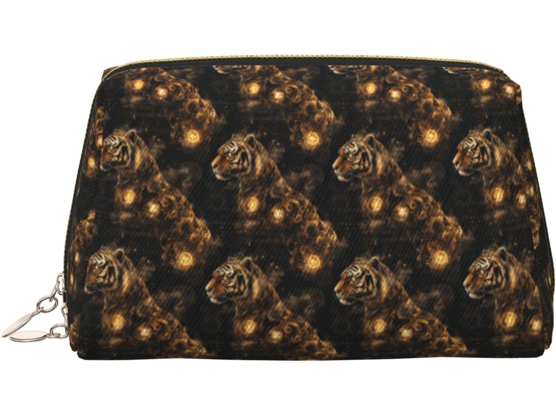 Nécessaire de Maquiagem Steampunk com Estampa Tigre Grande S/MARCA