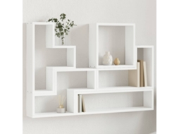 Vidaxl Estante De Parede 96x12x64 Cm Contraplacado Branco