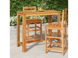 Mesa De Bar Para Jardim 120x60x105 Cm Madeira De Acãcia Maciã§a DKD HOME DECOR