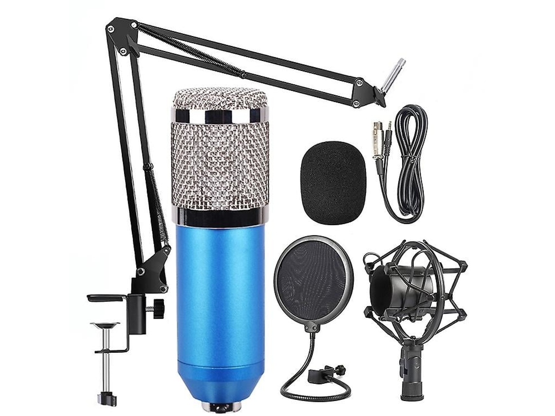 Conjunto De Microfone Com Suporte Antichoque Metal Chaberlu