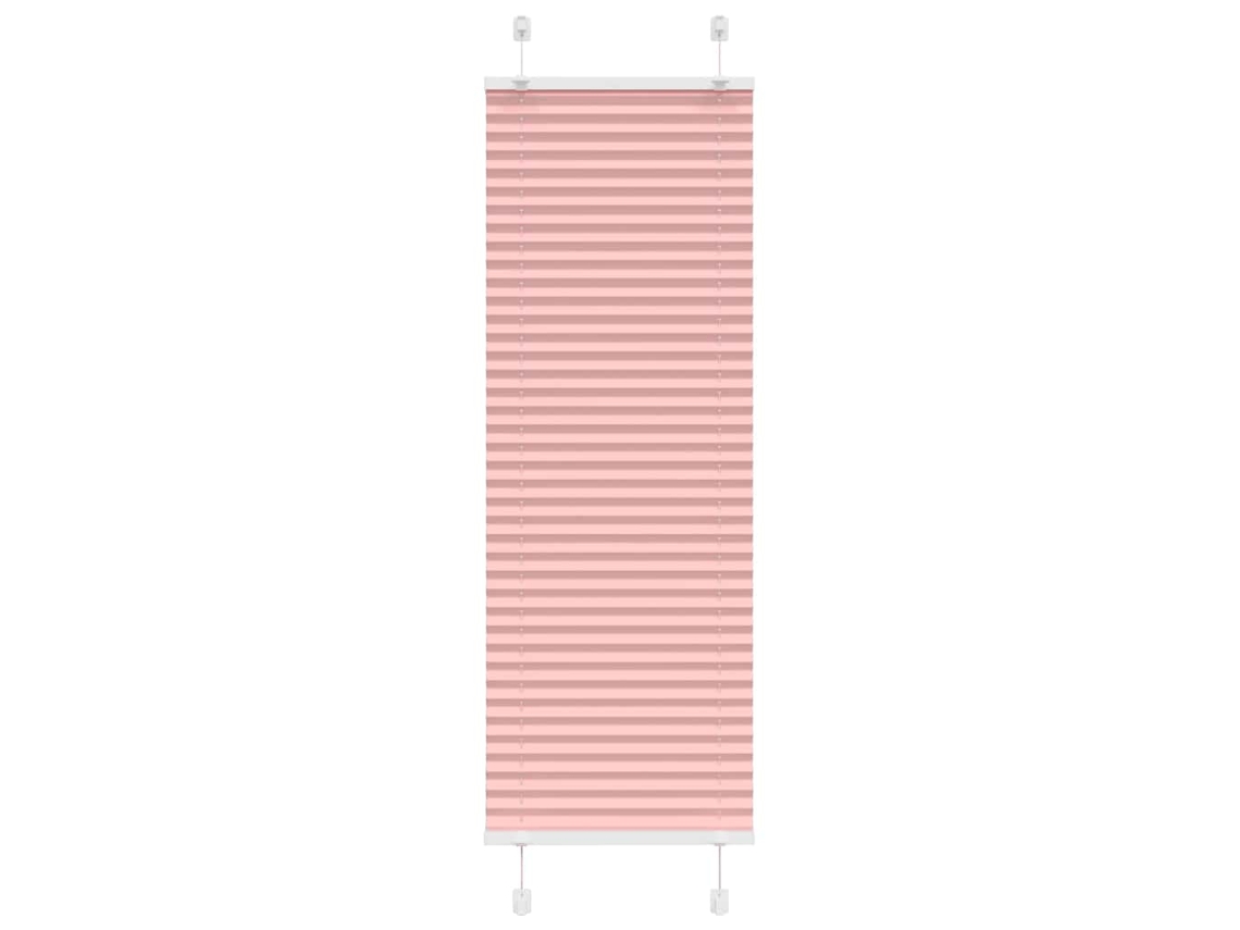 Vidaxl Rosa Plissada Cega 50x100 Cm Largura Tecido 49,4 Cm Poliéster