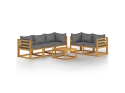 Garden Lounge Set, Garden Lounge Sets Vidaxl Cinzeto Madeira De Acácia (n/a)