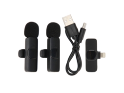 Micrófono de Solapa Inalámbrico Con Reducción de Ruido, Plug And Play, Micrófono de Solapa Hifi Con Clip para Android e Ios K9