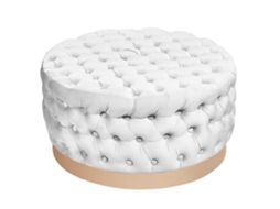 Repousa Pés Dkd Home Decor Branco Poliéster Madeira Mdf 78 X 78 X 40 Cm
