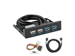 Hub De 4 Portas De 3,5 Polegadas 9p 19p Para Usb 3.0 2.0 Baía De Unidade De Disquete Para Pc Desktop Fdd