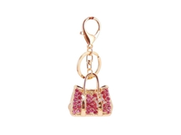 2026rebe llavero Linjou com Pedras Strass Adorno para Bolsa Carro Bonito Rosa para Mulheres Meninas