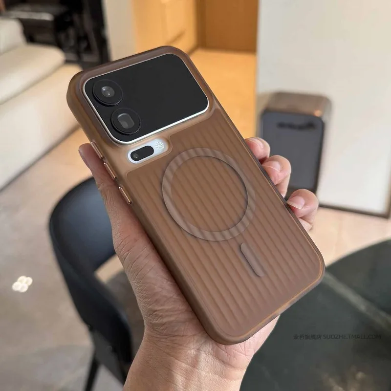 Capa Magnética À Prova De Choque (xiaomi 14 Pro Dourada), Fosca Semitransparente