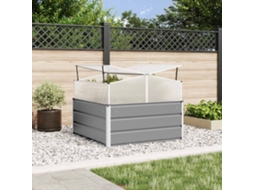 Vidaxl Floreira Cinzento-claro 100 X 100 X 77 Cm Aço Galvanizado