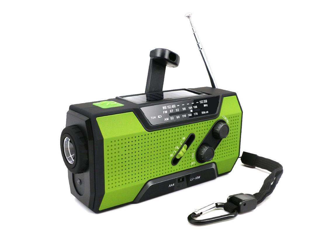 Rádio AM/FM Solar com Manivela, Meteorológico, 20 AQUAFORGE