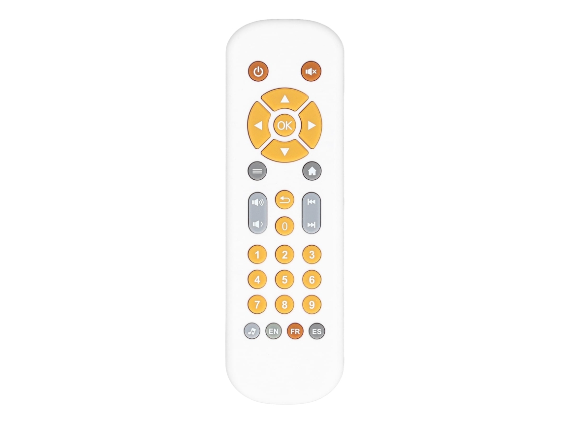 Primerox controle Remoto Tv Bebê com Música Educativo Seguro Simulado Brinquedo Branco