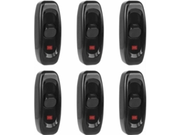 Conjunto de 6 Interruptores de Lâmpada AQUAFORGE, 250V 10A, com cabo e LED indicador