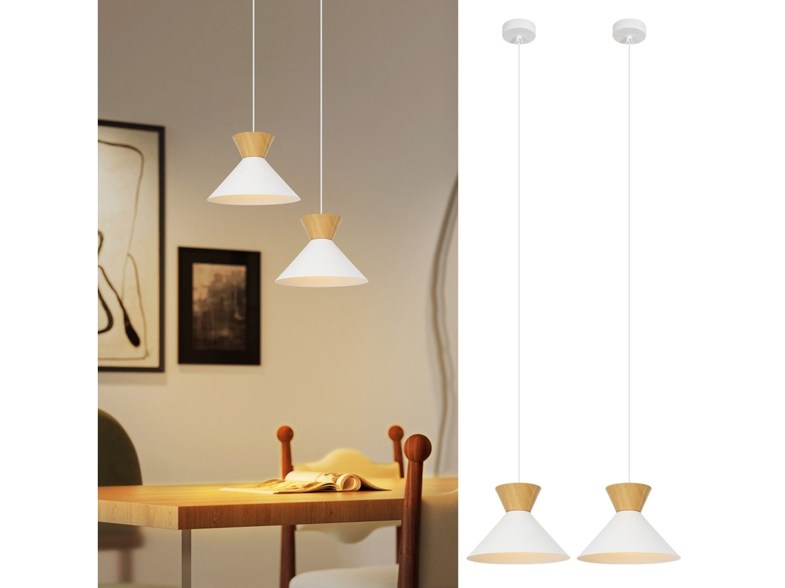 Nettlife Candeeiro Suspenso Vintage Para Sala De Jantar, 2 Candeeiros Suspensos, Candeeiro Suspenso Industrial E27 De Metal Retro, 40 W