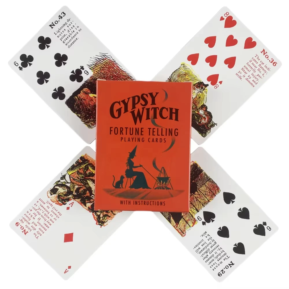 Cartas De Tarô Oráculo De Adivinhação Da Bruxa Cigana A46 (versão Em Inglês)
