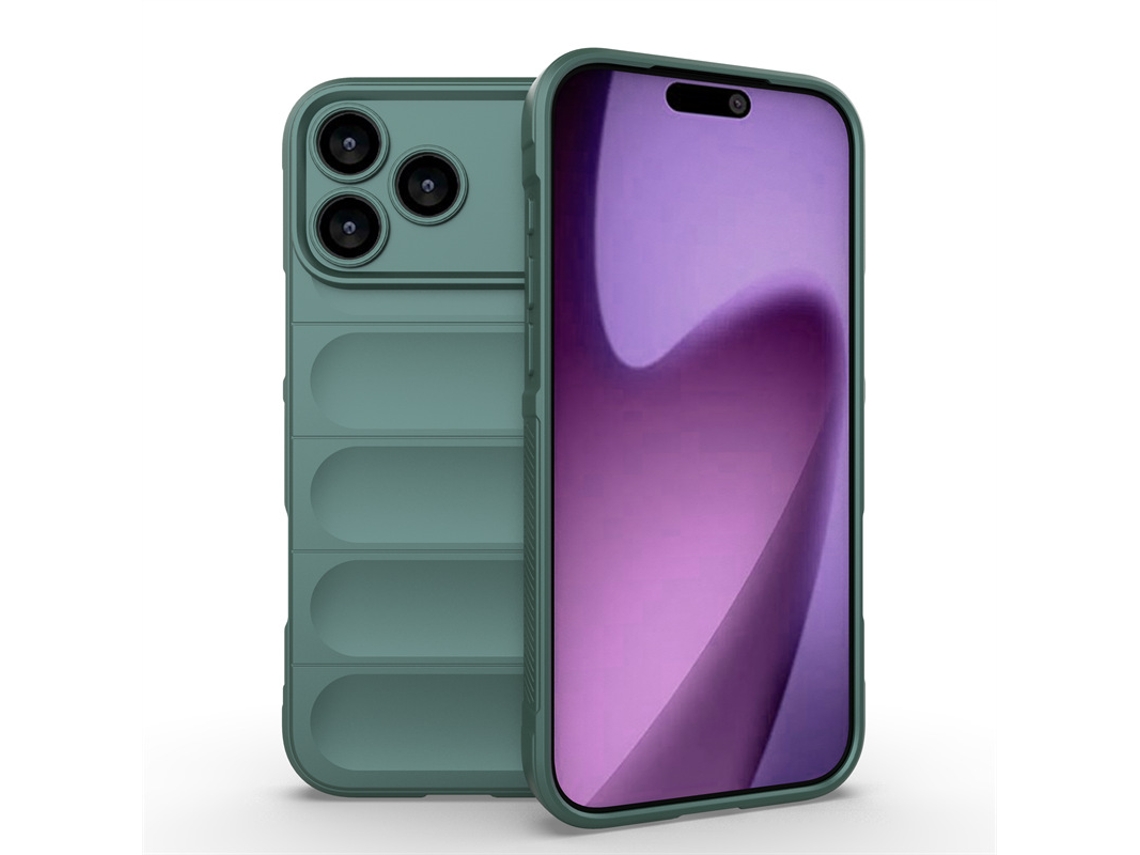 Capa Para Celular Magic Shield Com Proteção Completa Contra Quedas.verde Escuro - Iphone 15 Plus