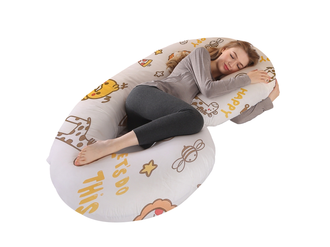Almofada para Grávidas, Travesseiro de Apoio para o Corpo Todo, Alivia Dores nas Costas e Pescoço Gravidez SPQMENT (140x70cm formato de Animal)