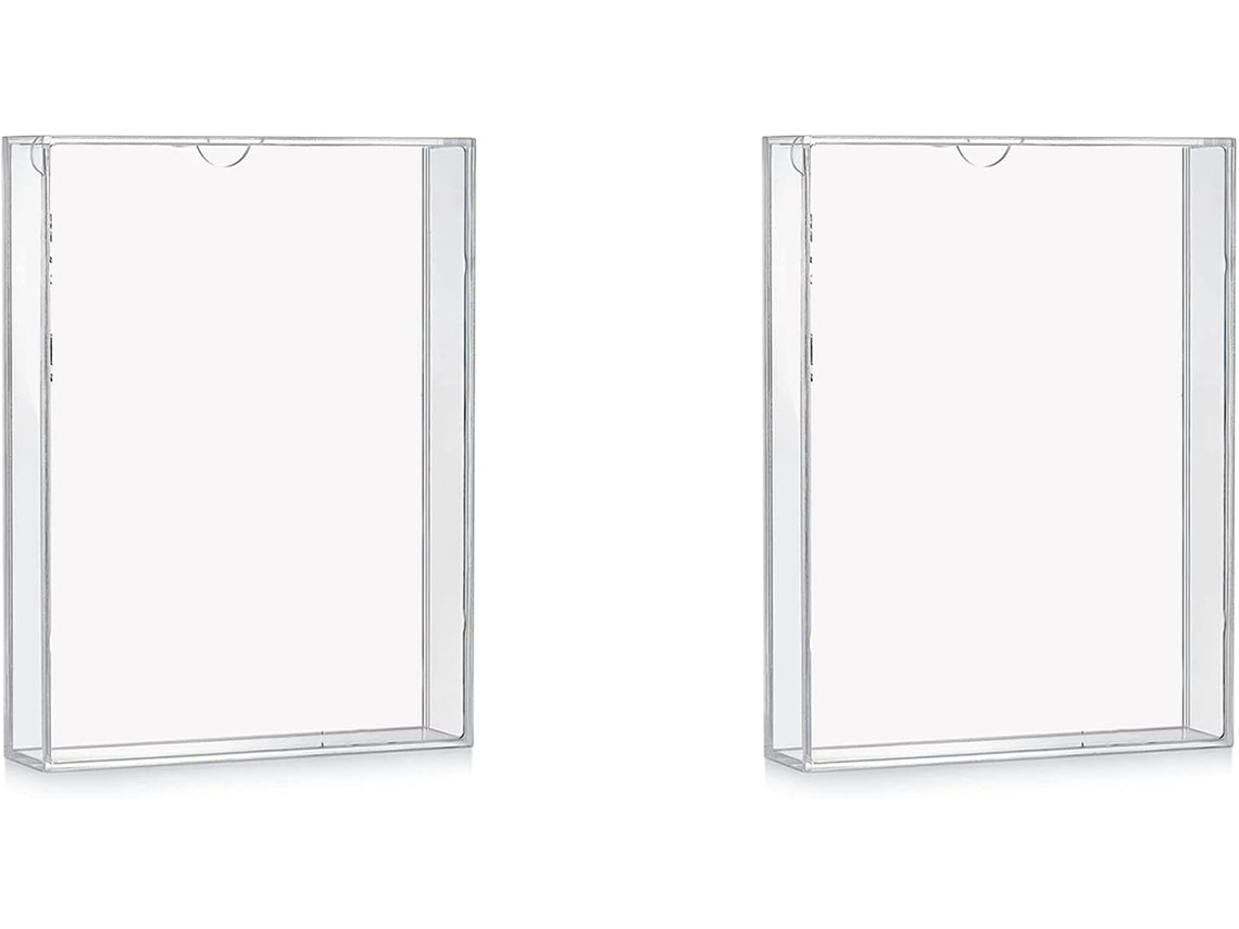 Conjunto De 2 Molduras Tipo Caixa De Sombra, Moldura Acrílica Diy, Caixa De Exibição Para Escritório Gokoco