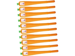 10 Canetas Esferográficas Fofas Em Formato De Cenoura E Coelhinho,