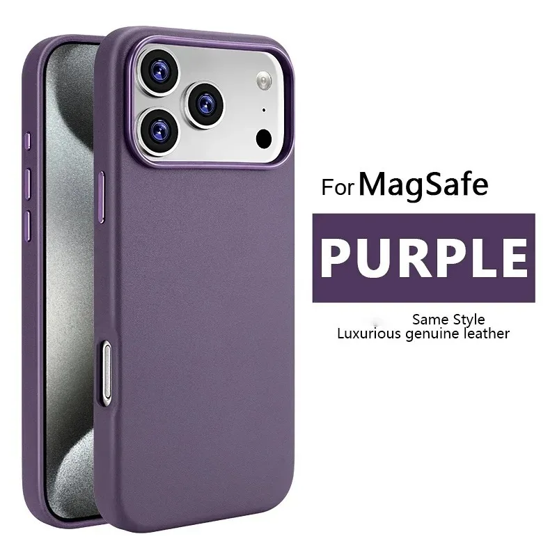(roxo, Iphone 14 Pro Max) Capa Premium Ultrafina Estilo Executivo, Compatível Com Magsafe, Resistente A Impactos
