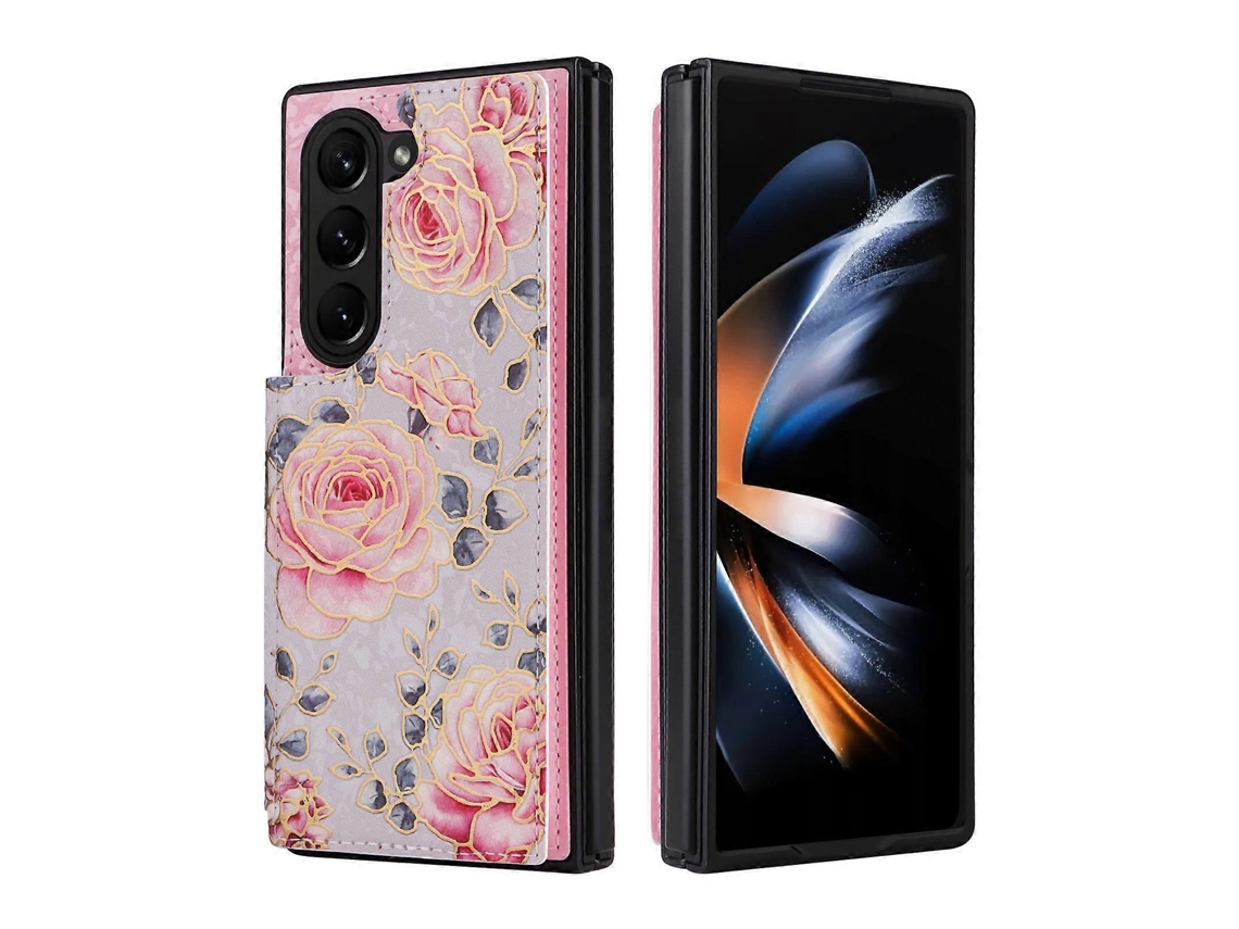 Capa De Celular Antirroubo Rfid Com Fivela Dupla Impressa Para Samsung Galaxy Z Fold5