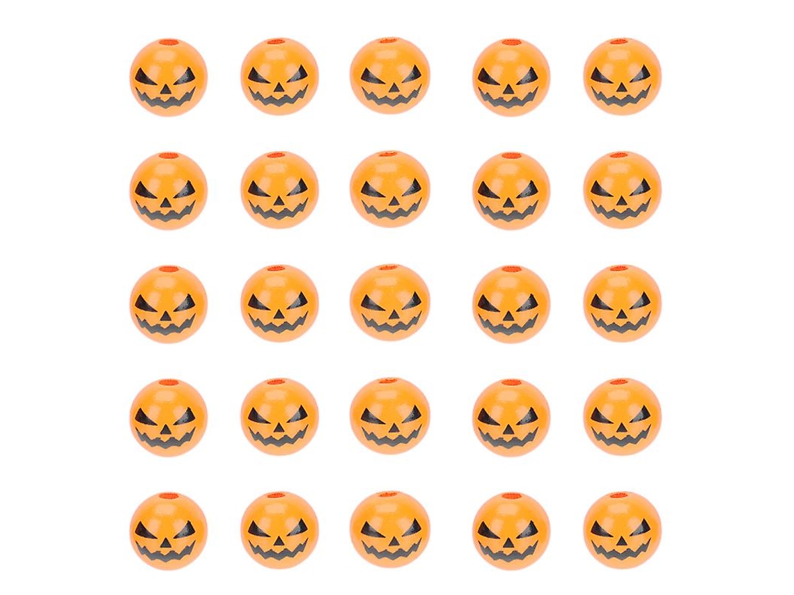 100 Peças de Acessórios Faça Você Mesmo com Contas de Madeira para Halloween ALLINLESS