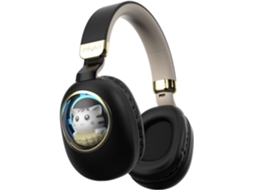 Fones Infantis Bluetooth JIAPEI, cancelamento de ruído, microfone, tablet, preto
