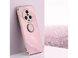 Capa De Celular De Tpu Galvanizada Com Borda Reta 6d Para Honor Magic5 5g Xinli Com Suporte De Anel