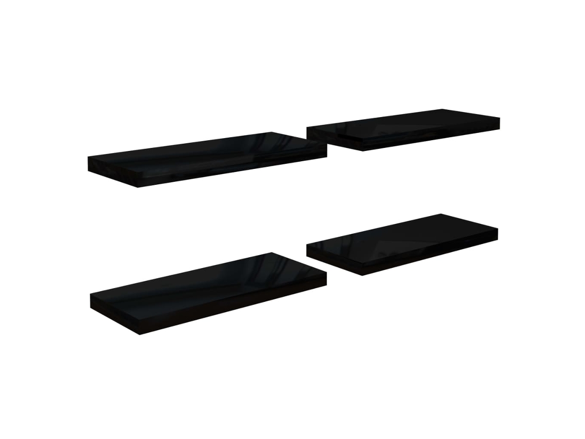 Wall Shelf, Wall Shelves Vidaxl Preto Mdf (60 X 23.5 X 3.8 Cm)