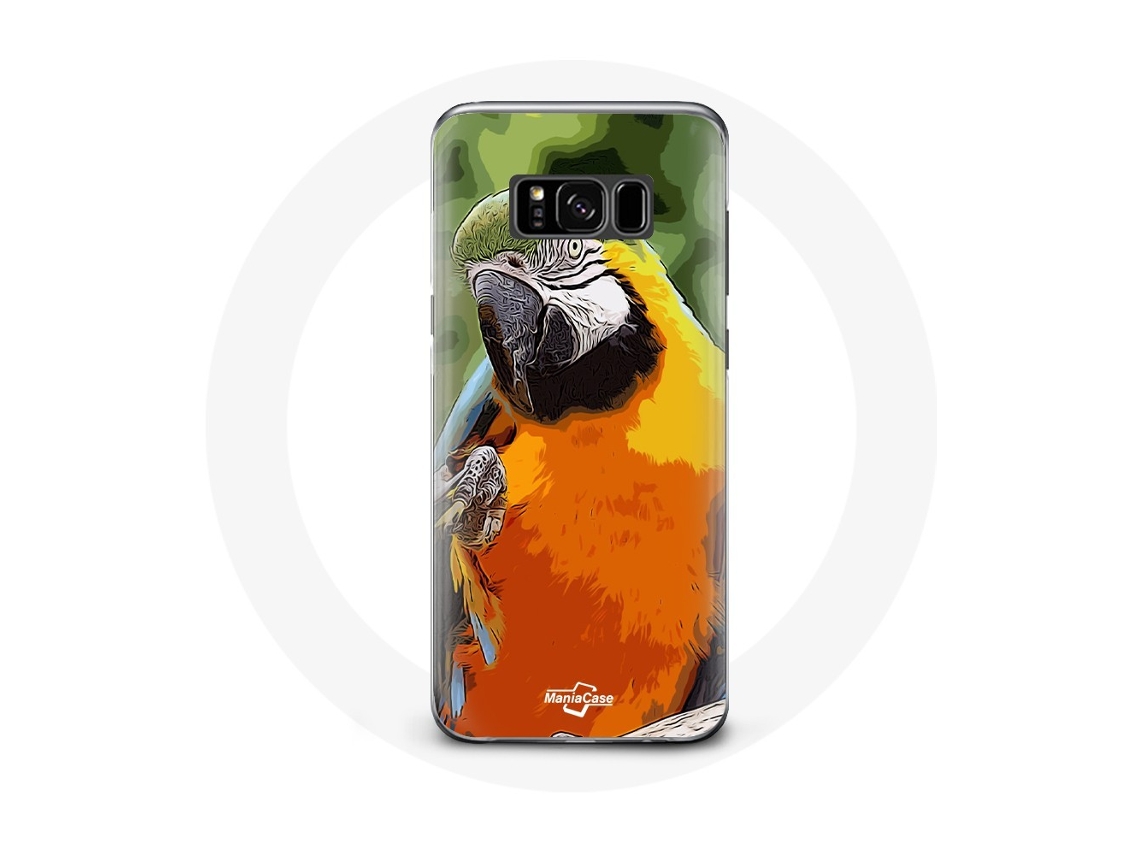 Capa para Samsung Galaxy S8 Araras PapagaioLaranja Verde