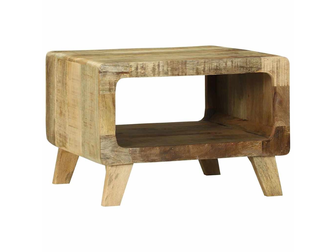 Vidaxl Mesa De Centro Castanho 50 X 50 X 35 Cm Madeira De Manga Maciça