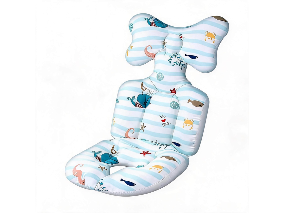 Almofada de Assento para Carrinho de Bebê HENTEN HOME Universal Respirável Algodão, Suporte Lombar e Absorção de Impacto