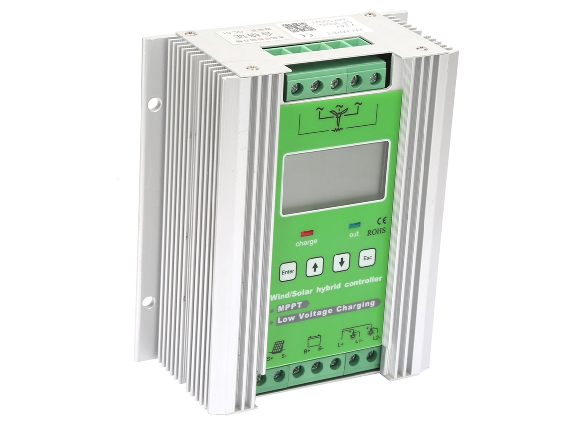 Laxiscreed Controlador De Energia Solar E Eólica Lcd Com Mppt E Comutação Automática 12/24v