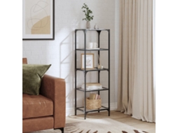 Vidaxl Unidade Prateleiras C/ Tampo Vidro Transparente 40x30x123cm Aço