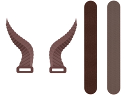 Cornes De Démons Décoration En Silicone Pour Casque Audio Marron