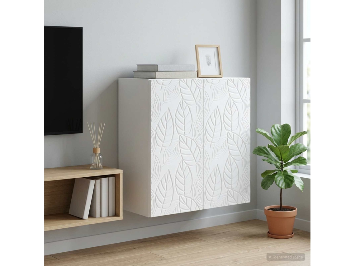 Vidaxl Armário De Parede Branco 59 X 31 X 60 Cm Derivados De Madeira