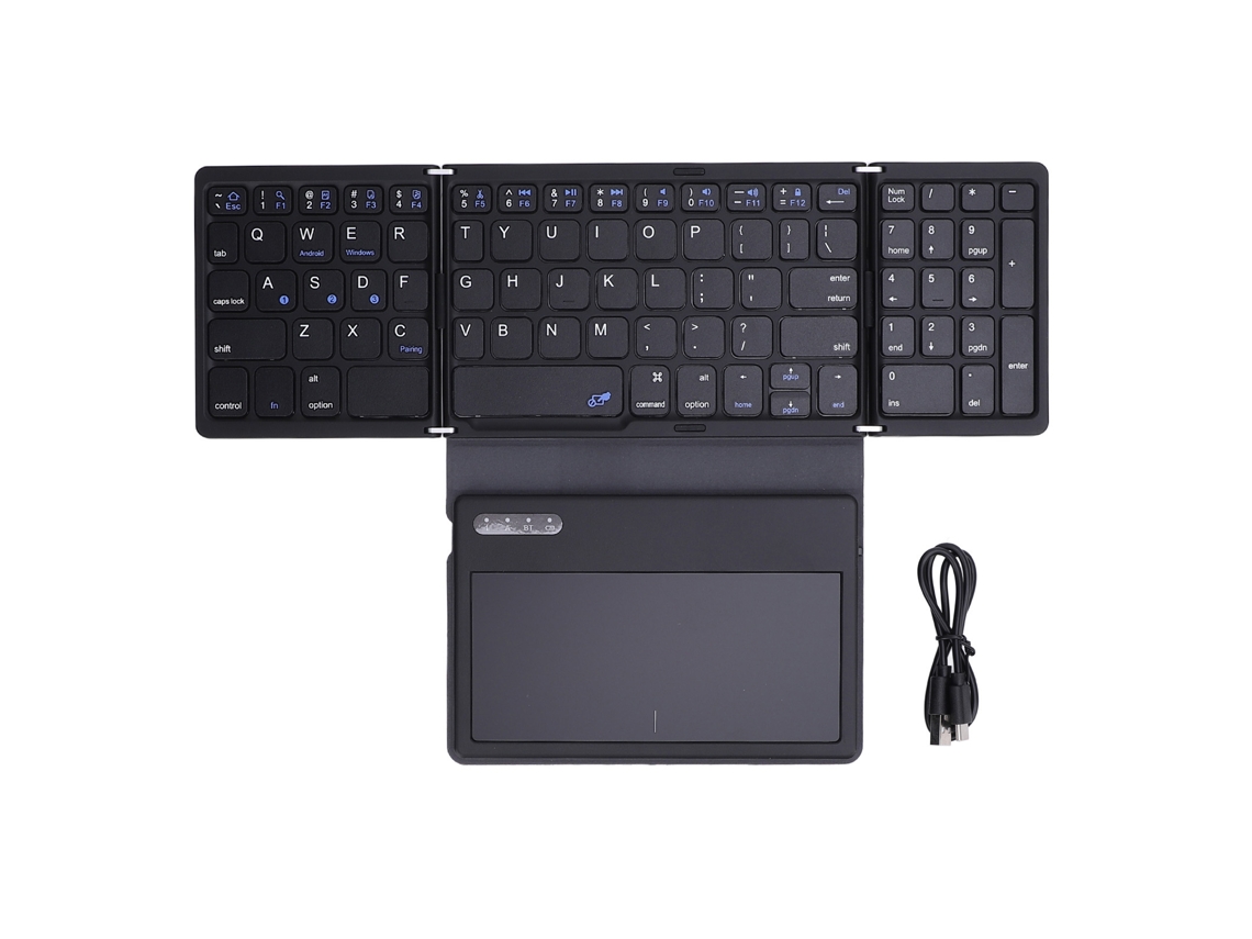 2026 teclado Bluetooth Plegable de 81 Teclas Con Touchpad