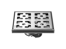 Ralo de Chuveiro Quadrado Escovado de 15*15cm, Ralo de Piso em Aço Inoxidável AQUAFORGE
