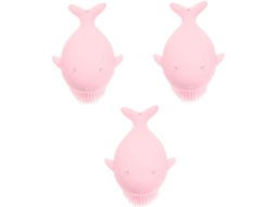 Conjunto De 3 Escovas Silicone Healeved Para Limpeza, Escova De Banho, Ferramenta De Massagem Capilar E Esfoliante