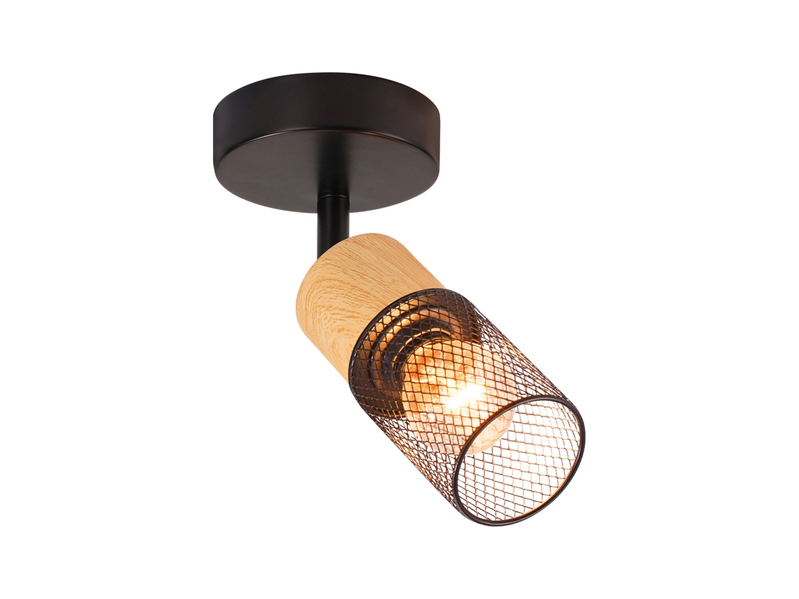 Led Plafon Madeira E14 Spots 1 Lâmpada Teto Giratório 350 Spots Vintage NETTLIFE