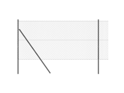 Conjunto 1 Poste De Cerca Vidaxl Cinzento Aço (10 X 1,2 M)