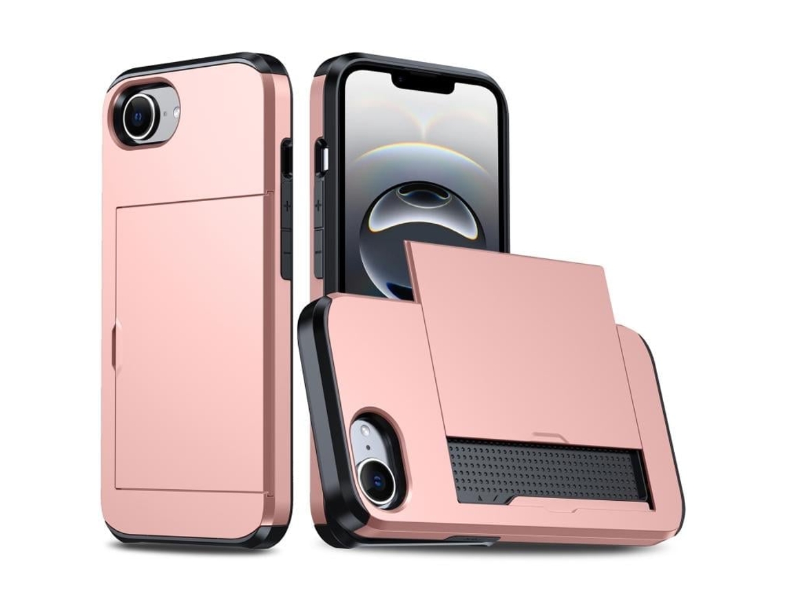 Capa Protetora À Prova De Choque Para Iphone 16e - Compartimento Para Cartão