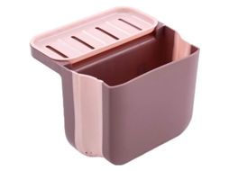 Cesta Colgante Ajustável De Pvc Para Drenagem De Fregadeiro De Cozinha (rosa)