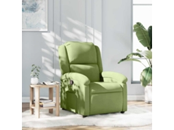 Vidaxl Poltrona Reclinável Veludo Verde-claro