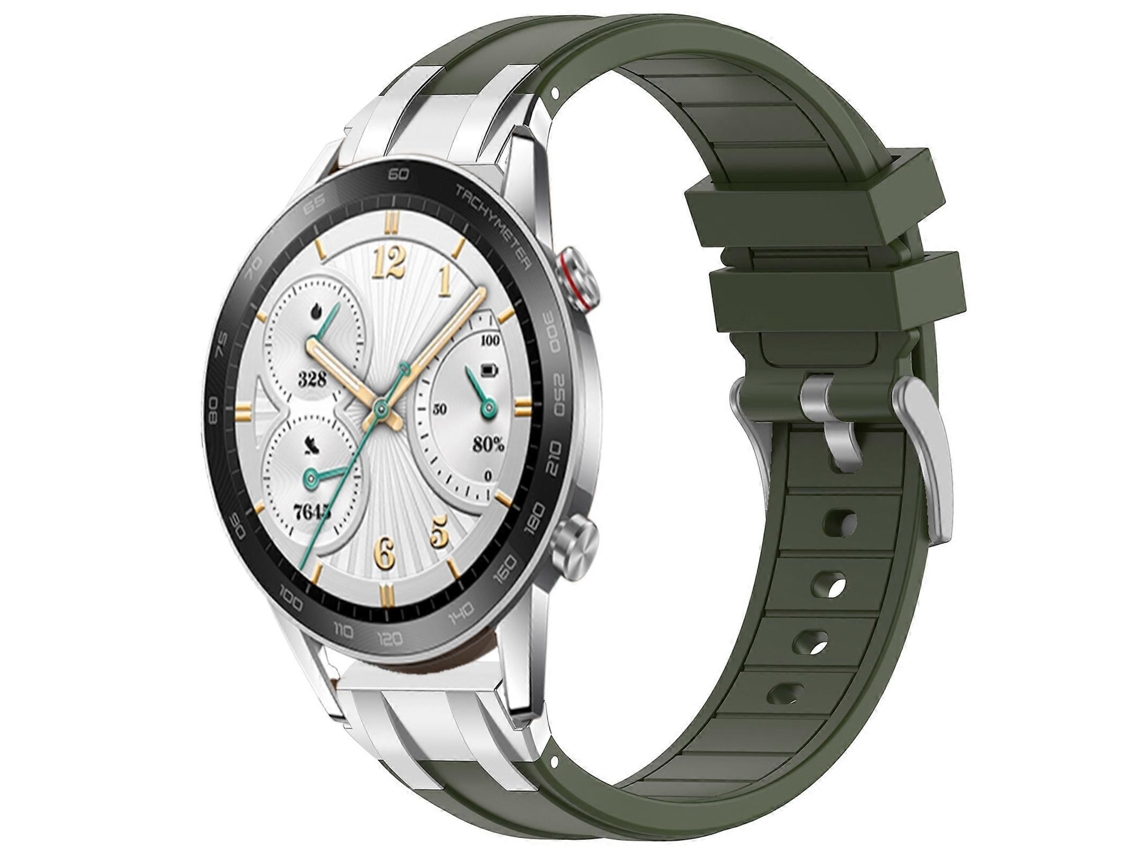 Pulseira De Silicone Royal De 22 Mm Com Fecho De Liberação Rápida Prateado