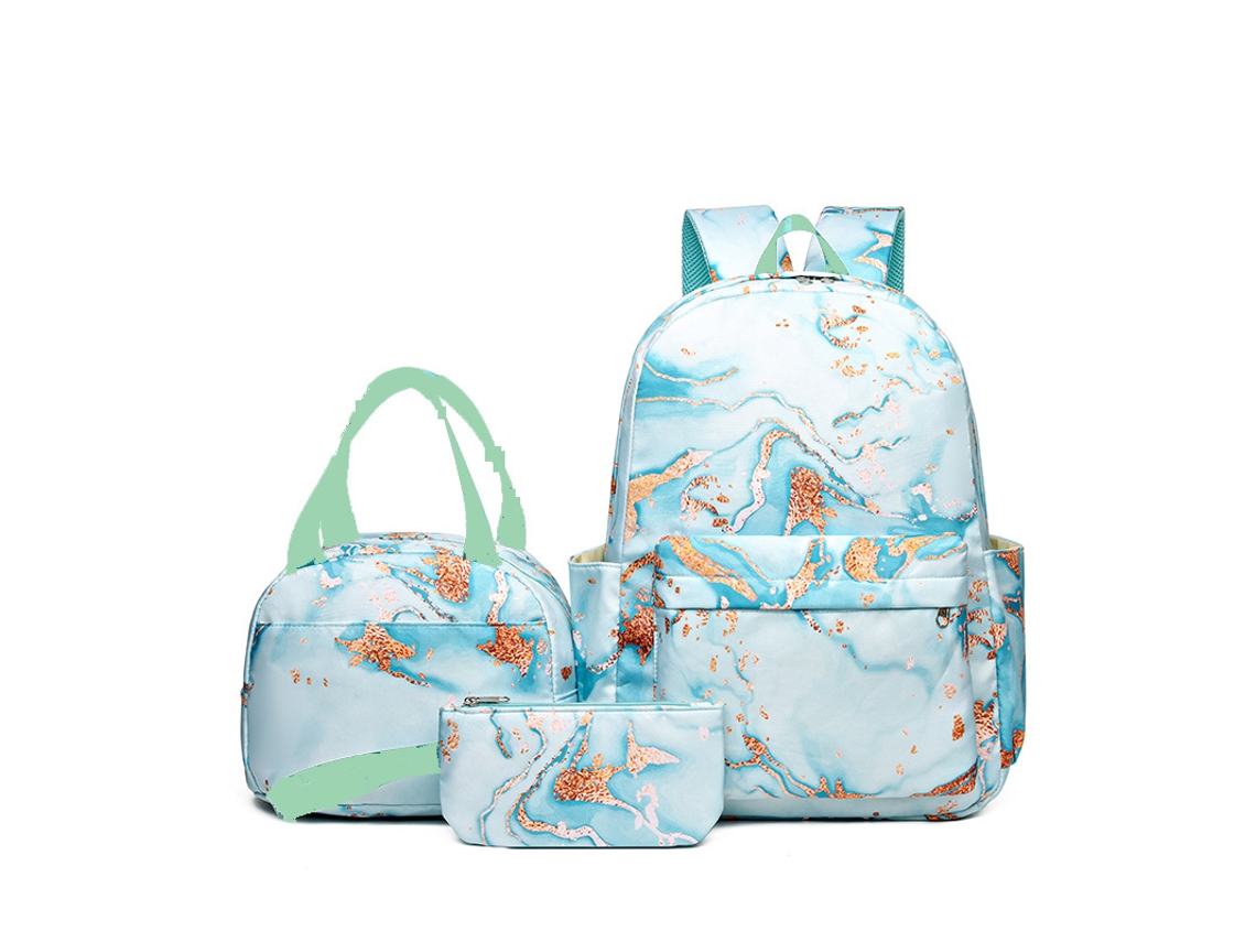 Mochila Escolar, Mochila Universitária, Conjunto De Três Peças, Mochila Escolar, Verde