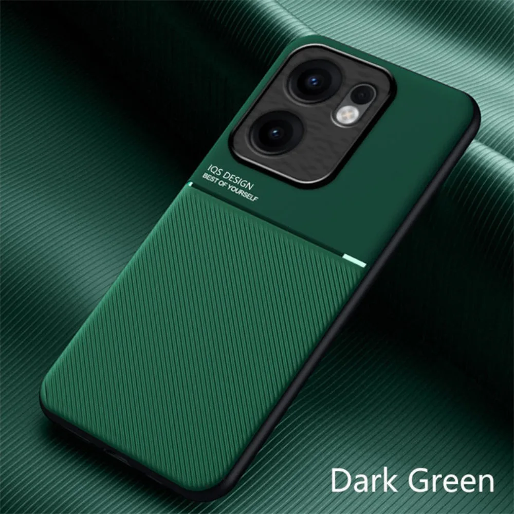 (verde, Oppo Reno14 F) Capa De Celular Profissional Com Textura Em Couro Pu, Resistente A Impactos E Com Proteção Magnética Invisível.