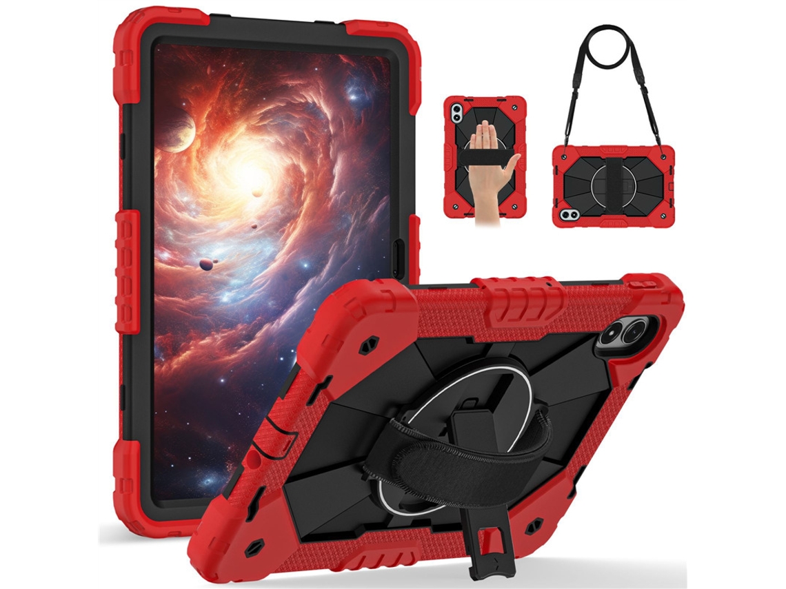 Capa Para Lenovo Idea Tab Pro Gen 2 13“ , Com Suporte Giratório E Alça Ombro, Suporte Para Caneta Integrado Vermelho Hexinyigjly