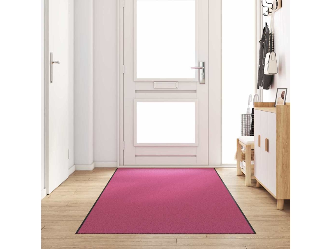 Vidaxl Tapete De Entrada Rosa E Preto 120 X 350 Cm 100% Poliamida